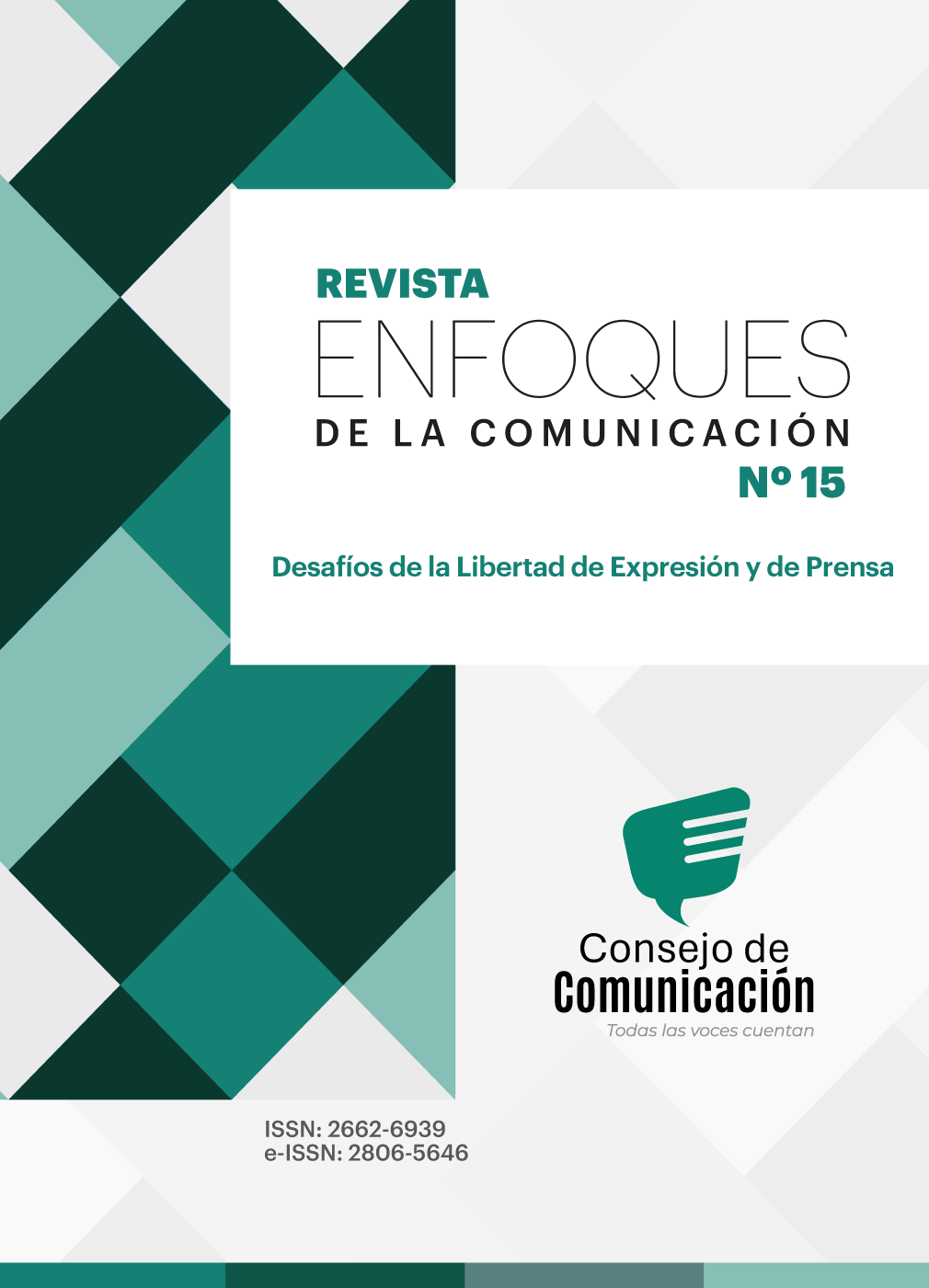 Portada de la Revista Enfoques de la Comunicación Nro.15